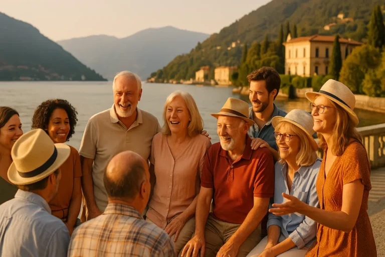 Groepsreis Italië: diverse reizigers genieten samen van iconisch Italiaans landschap